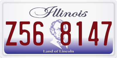 IL license plate Z568147