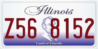IL license plate Z568152