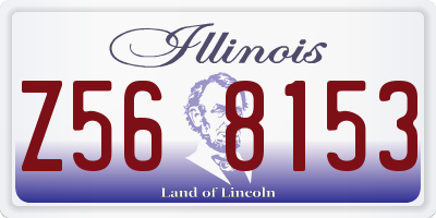 IL license plate Z568153