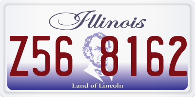 IL license plate Z568162