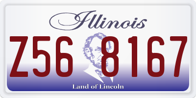 IL license plate Z568167