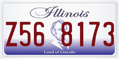 IL license plate Z568173