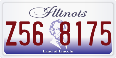 IL license plate Z568175