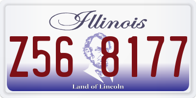 IL license plate Z568177
