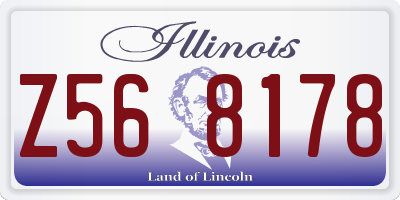 IL license plate Z568178