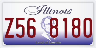 IL license plate Z568180