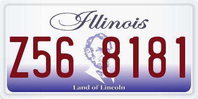 IL license plate Z568181
