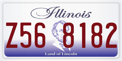 IL license plate Z568182