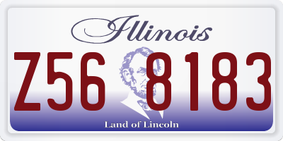 IL license plate Z568183