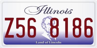 IL license plate Z568186