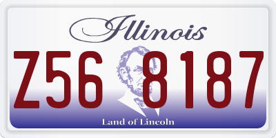 IL license plate Z568187