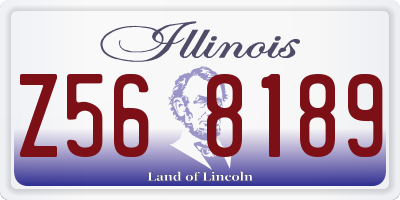 IL license plate Z568189