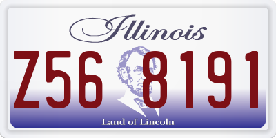 IL license plate Z568191