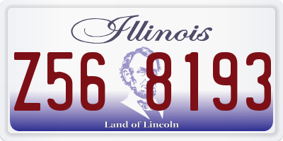 IL license plate Z568193