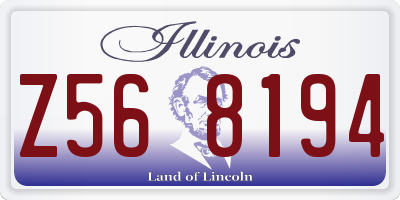 IL license plate Z568194