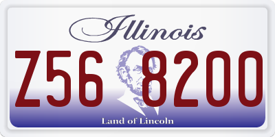IL license plate Z568200