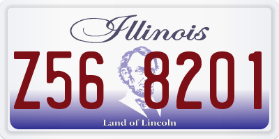IL license plate Z568201