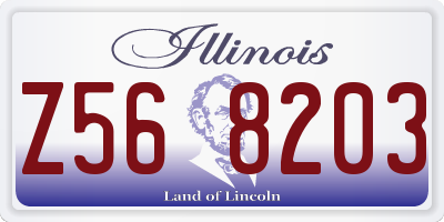 IL license plate Z568203