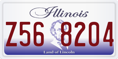 IL license plate Z568204