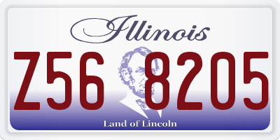 IL license plate Z568205
