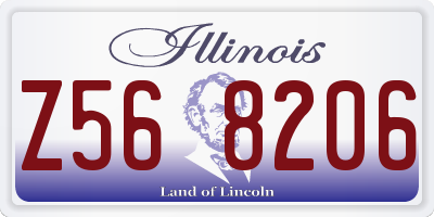 IL license plate Z568206