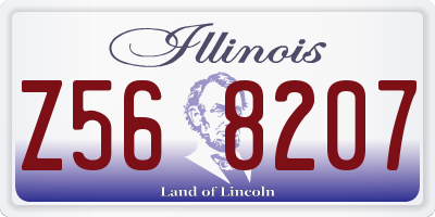IL license plate Z568207
