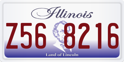 IL license plate Z568216