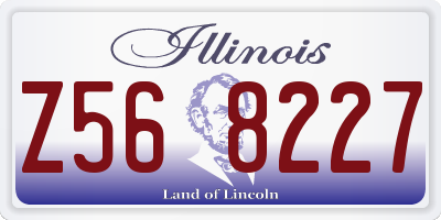 IL license plate Z568227