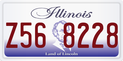IL license plate Z568228