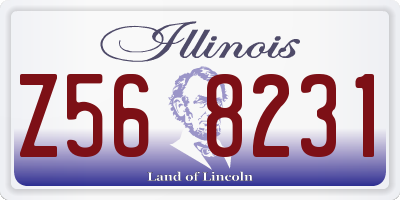 IL license plate Z568231