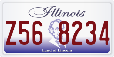 IL license plate Z568234