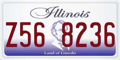IL license plate Z568236
