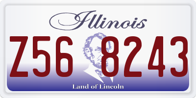 IL license plate Z568243