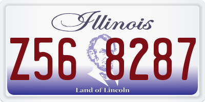 IL license plate Z568287