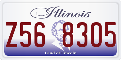 IL license plate Z568305