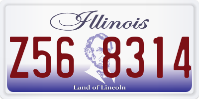 IL license plate Z568314
