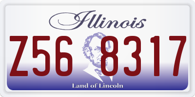 IL license plate Z568317