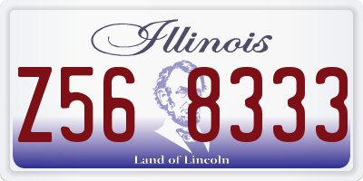 IL license plate Z568333