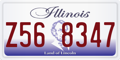 IL license plate Z568347