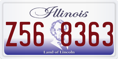 IL license plate Z568363