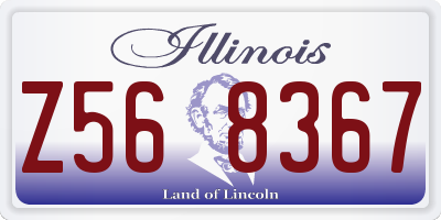 IL license plate Z568367