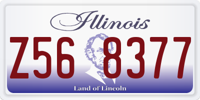 IL license plate Z568377