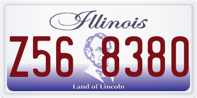 IL license plate Z568380