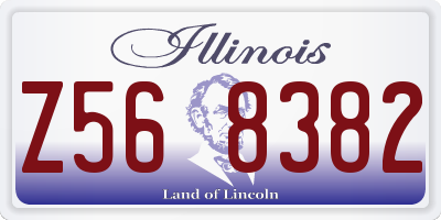 IL license plate Z568382
