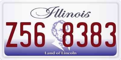 IL license plate Z568383