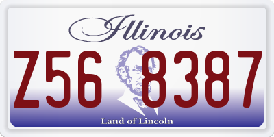 IL license plate Z568387