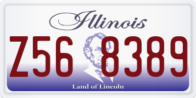 IL license plate Z568389