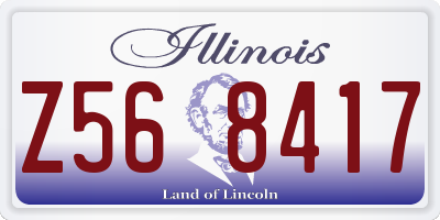 IL license plate Z568417