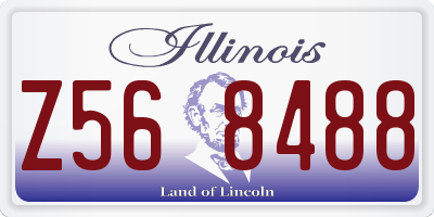IL license plate Z568488