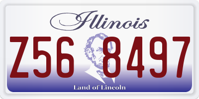 IL license plate Z568497